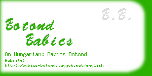 botond babics business card